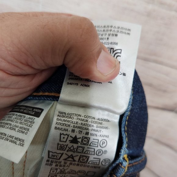 Men's 501 Button Fly Levi's Jeans Dark Wash Size 44 x 30 - Picture 12 of 12